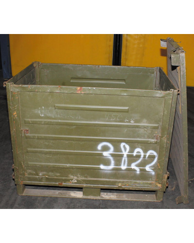 CZ/SK Stahlbox, mit Deckel,Gr. 120 x 80 x 100 cm, gebr.