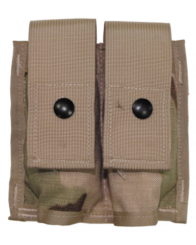 US Patronentasche, "MOLLE",doppel, 3 Fb.desert, neuw.