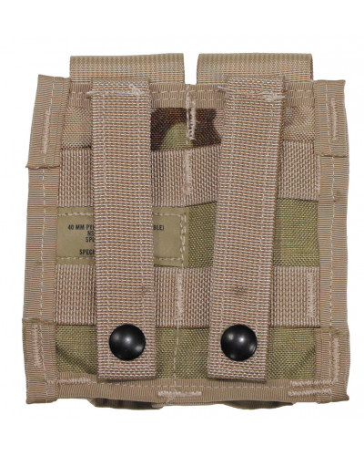 US Patronentasche, "MOLLE",doppel, 3 Fb.desert, neuw.