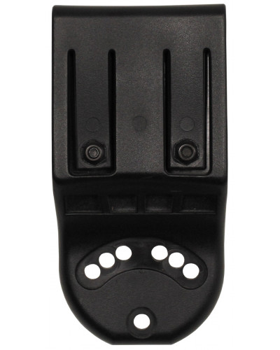 Gürtelplatte, schwarz,für Pistolenholster, gebr.