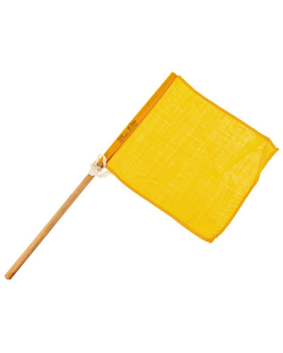 5 Stk. BW Signalflagge, gelb,mit Holzstiel, neuw.