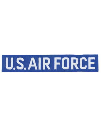 10 Stk. Aufnäher, "U.S. AIR FORCE",gewebt, blau, 15x2,7 cm, neuw.