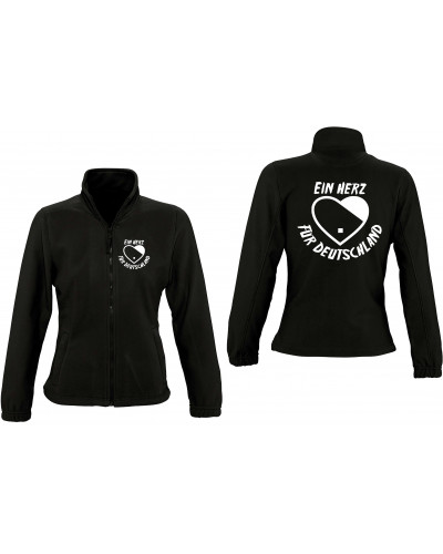 Damen Fleecejacke (Ein Herz für Deutschland)