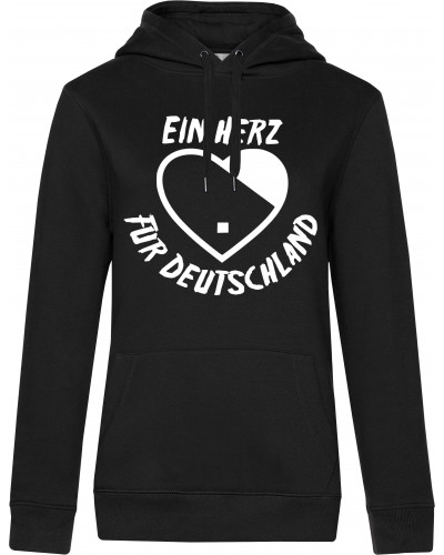 Damen Kapuzen-Pullover (Ein Herz für Deutschland)
