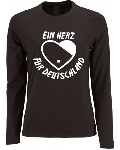Damen Langarm Shirt (Ein Herz für Deutschland)
