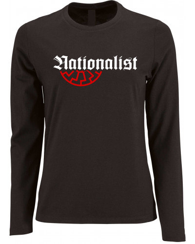 Damen Langarm Shirt (Nationalist für Heimat, Volk und Vaterland)