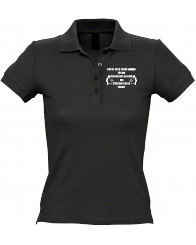 Besticktes Damen Poloshirt (Bückt euch schön weiter)