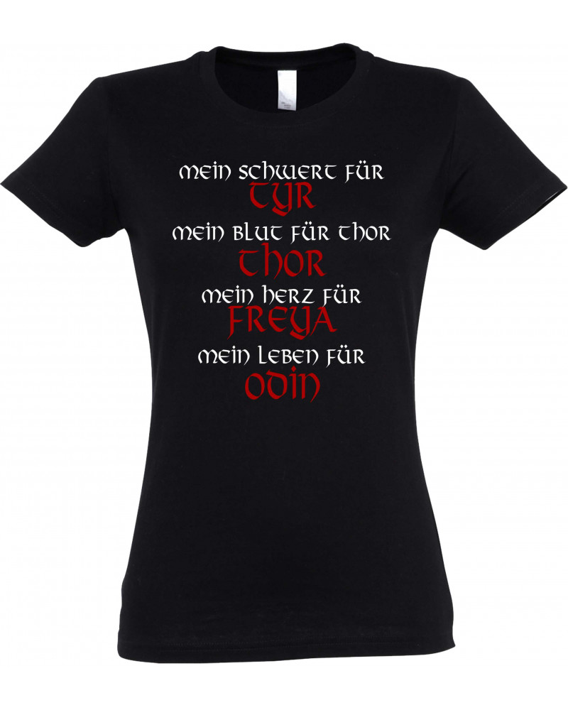 Damen T-Shirt (Mein Schwert für Tyr)