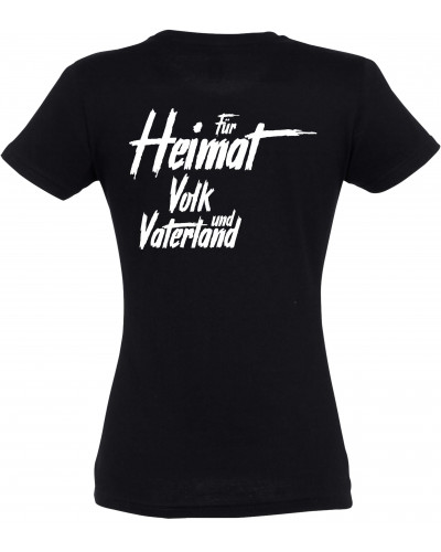 Damen T-Shirt (Nationalist für Heimat, Volk und Vaterland)