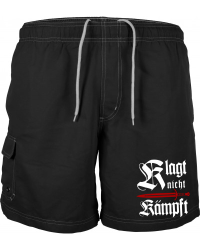 Bestickte Herren Badehose (Klagt nicht kämpft, Schwert)