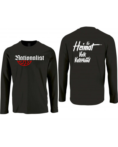 Herren Langarm Shirt (Nationalist für Heimat, Volk und Vaterland)