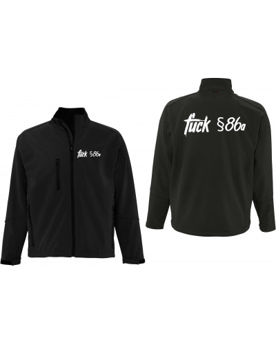 Bestickte Herren Softshell Jacke "3 Lagen" (Fuck 86a)