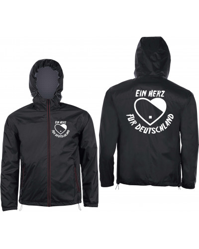 Bestickter Herren Windbreaker (Ein Herz für Deutschland)