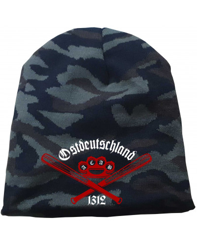 Bestickter Beanie "Camo" (Ostdeutschland, ACAB)
