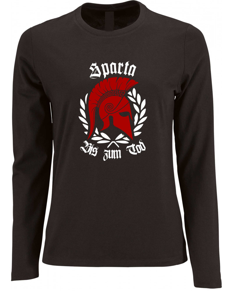 Damen Langarm Shirt (Sparta, Bis zum Tod)