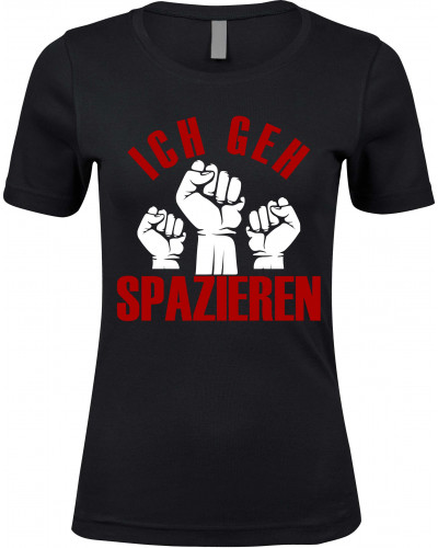 Damen Premium T-Shirt (Ich geh spazieren)