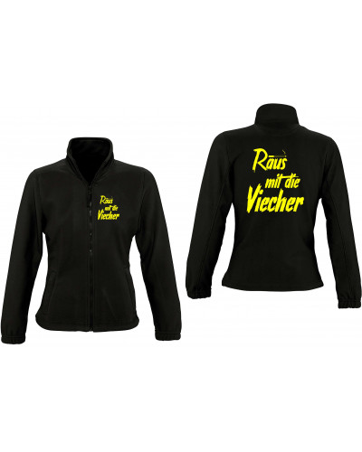 Damen Fleecejacke (Raus mit die Viecher)