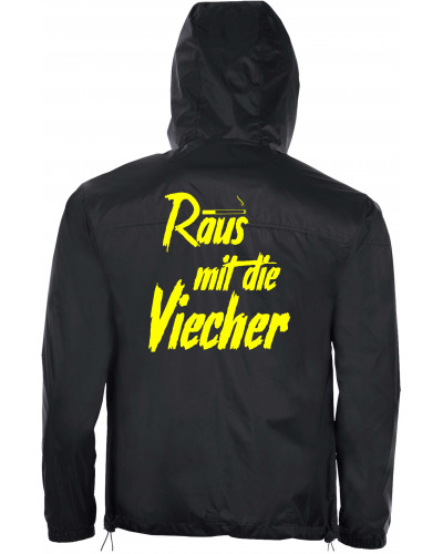 Bestickter Herren Windbreaker (Raus mit die Viecher)