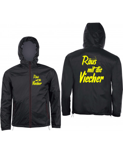 Bestickter Herren Windbreaker (Raus mit die Viecher)