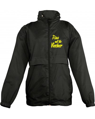 Bestickter Kinder Windbreaker (Raus mit die Viecher)