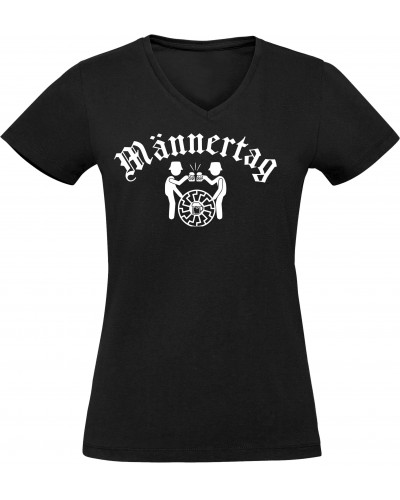 Damen V-Ausschnitt T-Shirt (Männertag)