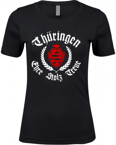 Damen Premium T-Shirt (Thüringen, ehre stolz treue)