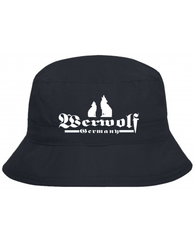 Bestickter Anglerhut "Urlaub" (Werwolf Germany mit Wolf)