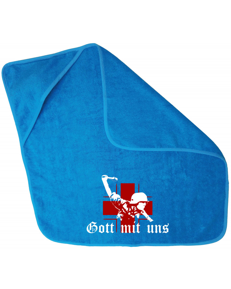 Besticktes Baby Handtuch 75x75cm (Gott mit uns, Soldat)