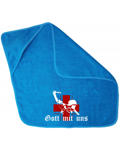 Besticktes Baby Handtuch 75x75cm (Gott mit uns, Soldat)