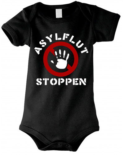 Baby Kurzarm Body (Asylflut stoppen)