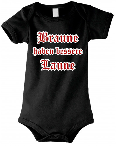 Baby Kurzarm Body (Braune haben bessere laune)