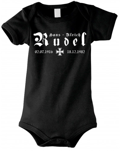 Baby Kurzarm Body (Hans - Ulrich Rudel, Kreuz)