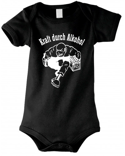 Baby Kurzarm Body (Kraft durch Alkohol)