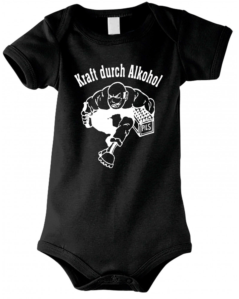 Baby Kurzarm Body (Kraft durch Alkohol)