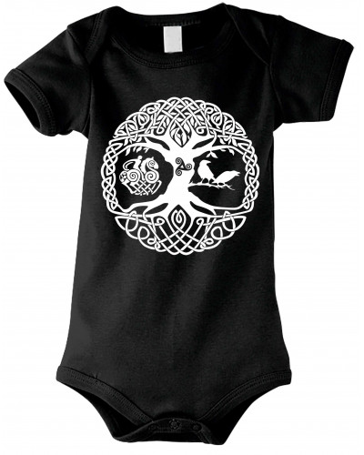 Baby Kurzarm Body (Lebensbaum)