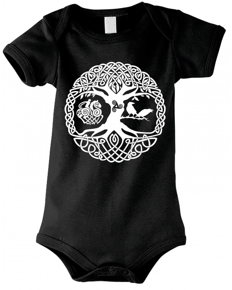 Baby Kurzarm Body (Lebensbaum)