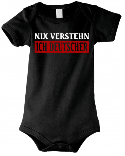 Baby Kurzarm Body (Nix verstehen, ich deutscher)