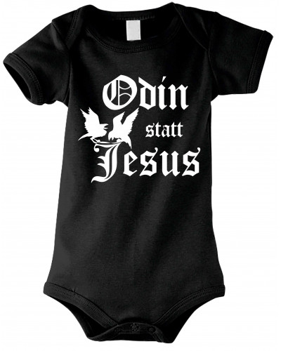 Baby Kurzarm Body (Odin statt Jesus)