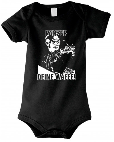 Baby Kurzarm Body (Panzer, deine Waffe!)