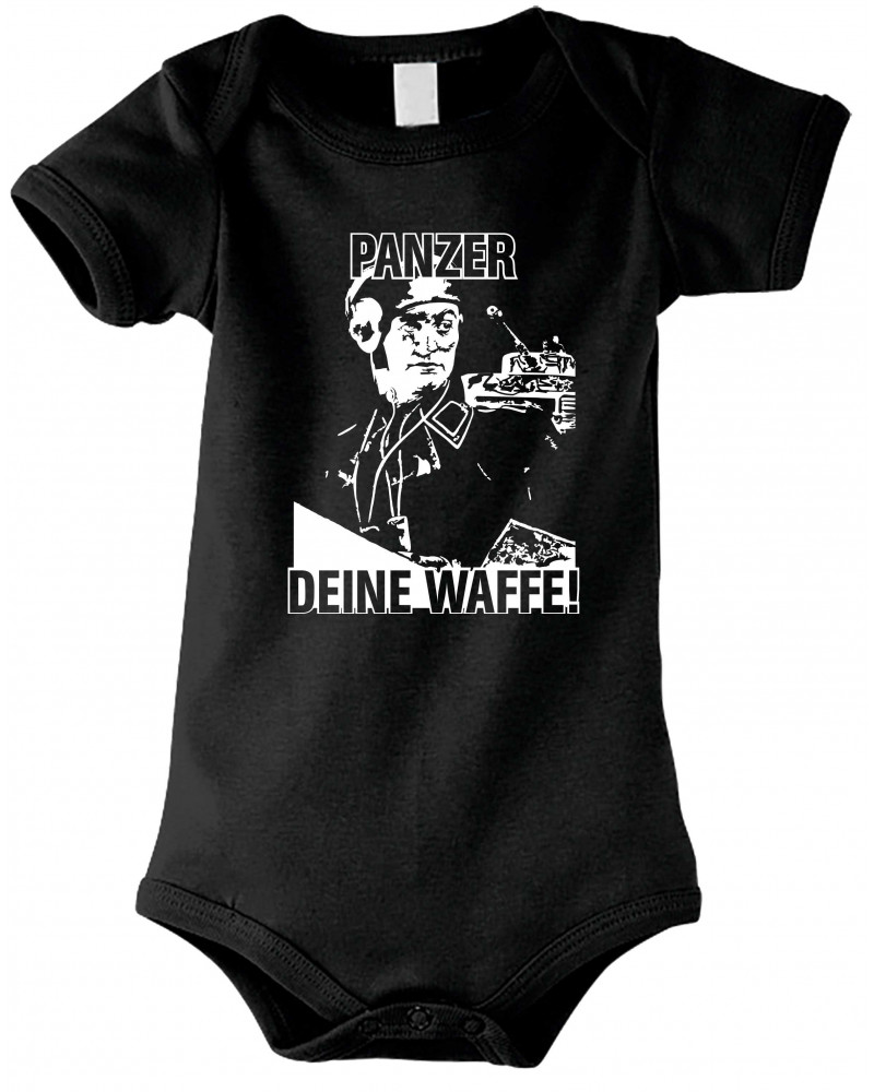 Baby Kurzarm Body (Panzer, deine Waffe!)