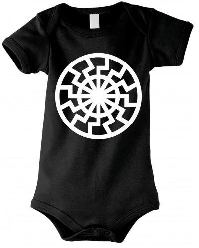Baby Kurzarm Body (Schwarze Sonne)