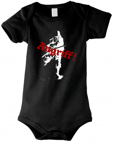 Baby Kurzarm Body (Soldat, Angriff)