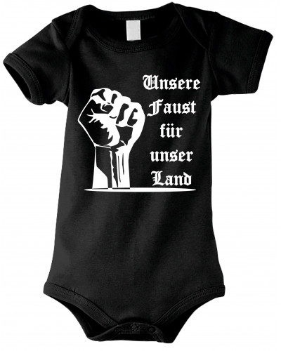 Baby Kurzarm Body (Unsere Faust für unser Land)