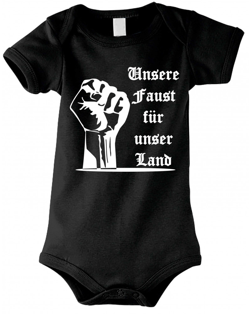 Baby Kurzarm Body (Unsere Faust für unser Land)