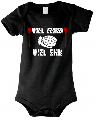 Baby Kurzarm Body (Viel feind viel Ehr)