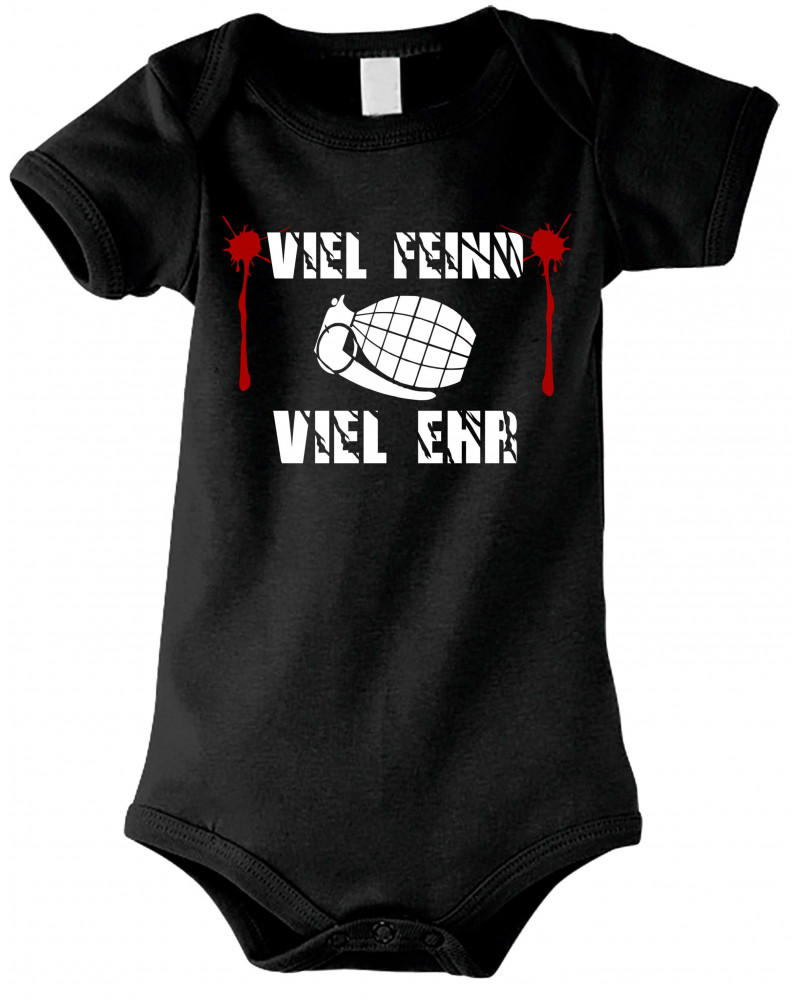 Baby Kurzarm Body (Viel feind viel Ehr)
