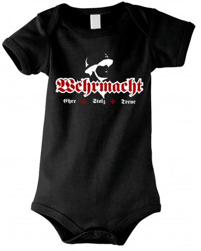 Baby Kurzarm Body (Wehrmacht, ehre stolz treue)