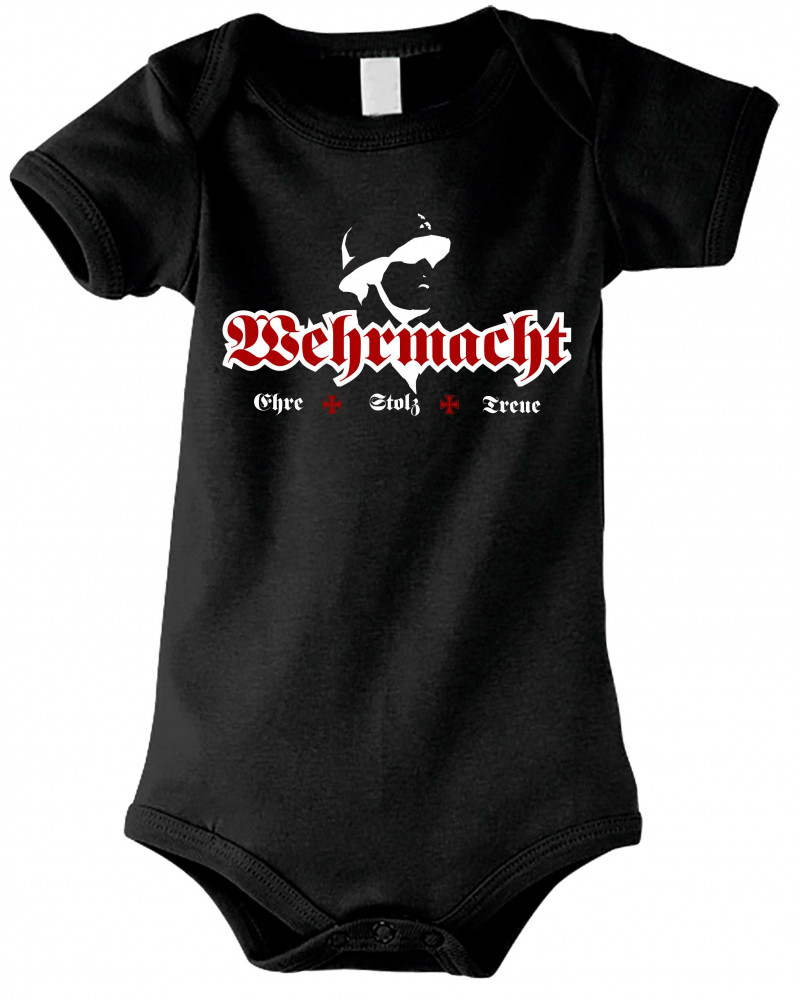 Baby Kurzarm Body (Wehrmacht, ehre stolz treue)