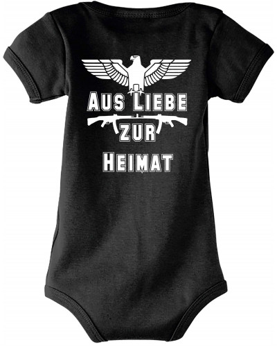 Baby Kurzarm Body (Aus liebe zur Heimat)