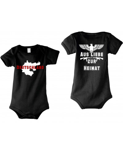 Baby Kurzarm Body (Aus liebe zur Heimat)